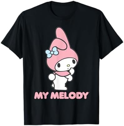 Amazon.com: My Melody Front and Back Logo Tee Shirt T-Shirt